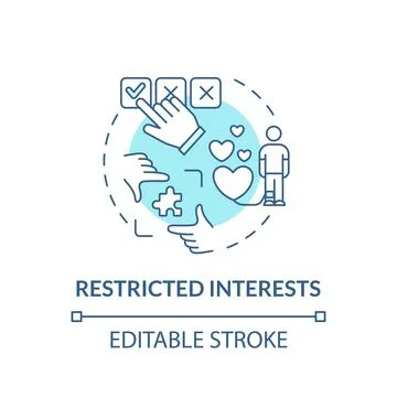 Restricted interests concept icon Stock Illustration