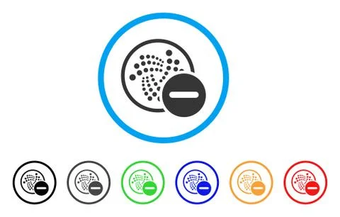 Restricted Iota Rounded Icon Stock Illustration