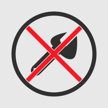 Restricted Repair vector icon. Stock Illustration