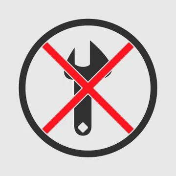 Restricted Repair vector icon. Stock Illustration