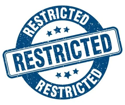 Restricted stamp. restricted label. round grunge sign Stock Illustration