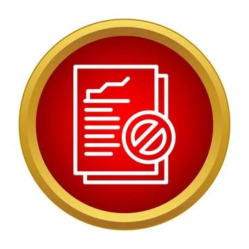 Restricting access to sensitive data and prohibited documents Stock Illustration