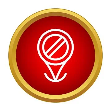 Restricting location for map pin navigation access Stock Illustration