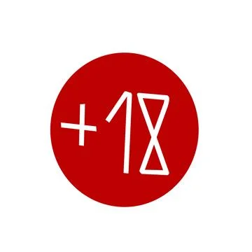 Restriction +18 Stock Illustration