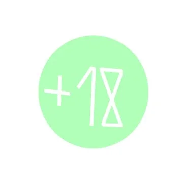 Restriction +18 Stock Illustration