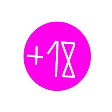 Restriction +18 Stock Illustration