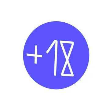 Restriction +18 Stock Illustration