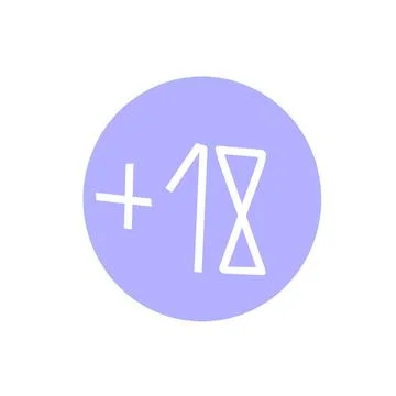 Restriction +18 Stock Illustration
