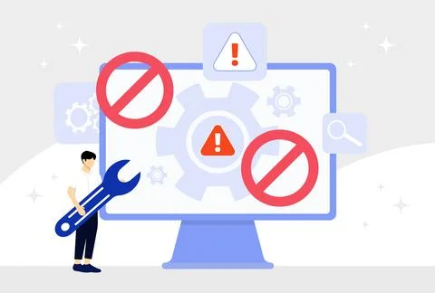 Restriction Of Processing Concept Illustration Stock Illustration