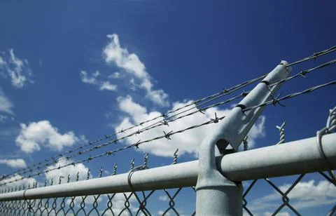 A Restrictive Fence Stock Photos