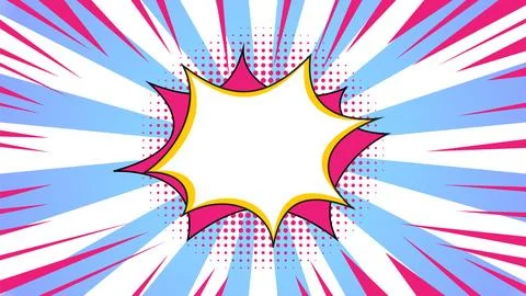 Restro Comic Style Empty Speech Bubble Background Stock Illustration