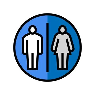 Restroom information color icon vector illustration 스톡 일러스트