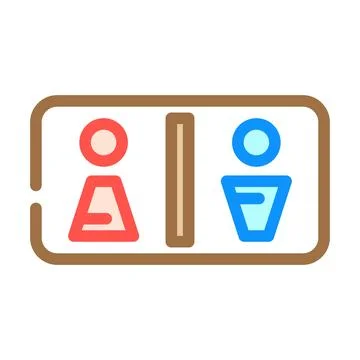 Restroom information color icon vector illustration Stock Illustration