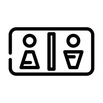 Restroom information line icon vector illustration 스톡 일러스트