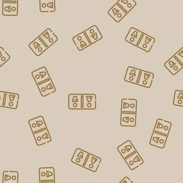 Restroom information line vector seamless pattern Stock Illustration