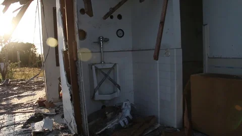 Restroom outside Stock Footage 94695033