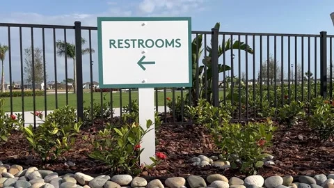 Restroom Sign Stock Footage 235666845