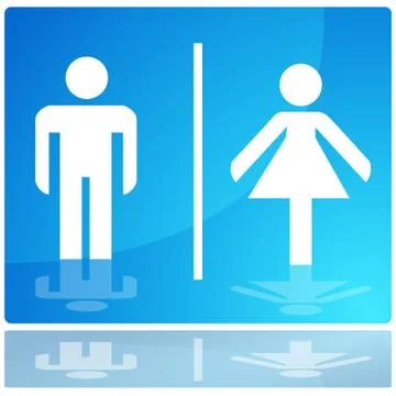 Restroom sign Stock Illustration