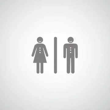 Restroom symbol set Illustrazione stock