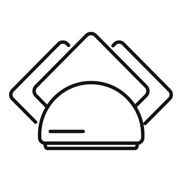 Restroom tissue icon outline vector. Bathroom pack Illustrazione stock