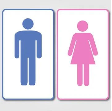 Restrooms Stock Illustration