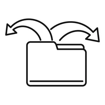 Restructure file icon, outline style Stock-Illustration