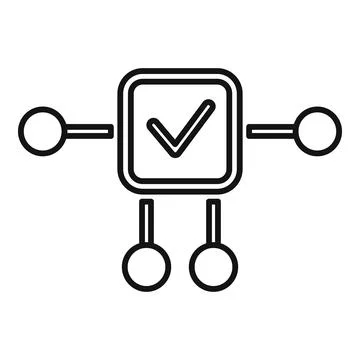 Restructure plan icon, outline style Stock Illustration