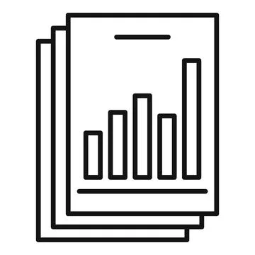 Restructuring analysis icon, outline style Stock Illustration