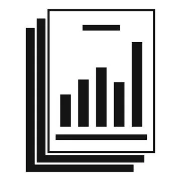 Restructuring analysis icon, simple style Stock Illustration