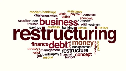 Restructuring animated word cloud. Stock Footage 69150155