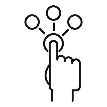 Restructuring button icon, outline style Stock Illustration