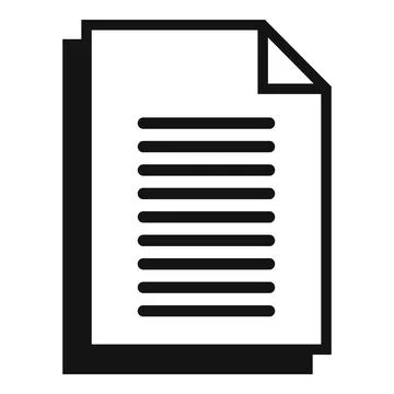 Restructuring contract icon, simple style Stock Illustration