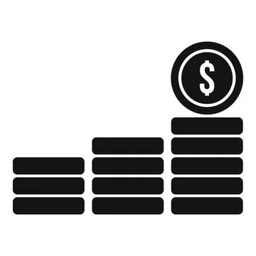 Restructuring dollar icon, simple style Stock Illustration