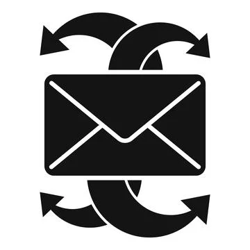 Restructuring email icon, simple style Stock Illustration