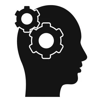 Restructuring gear icon, simple style Illustrazione stock