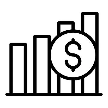 Restructuring graph chart icon, outline style Stock Illustration