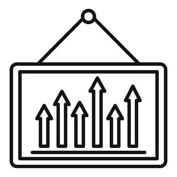 Restructuring graph icon, outline style Stock Illustration