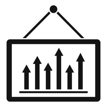 Restructuring graph icon, simple style Stock Illustration