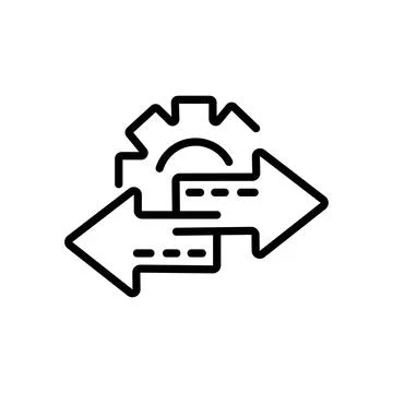 Restructuring icon. Line vector. Isolated on white background. Stock Illustration