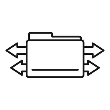 Restructuring information icon, outline style Stock Illustration