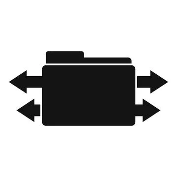 Restructuring information icon, simple style Stock Illustration