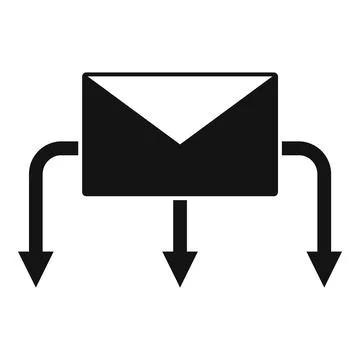 Restructuring letter icon, simple style Stock Illustration
