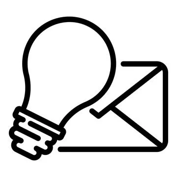 Restructuring mail idea icon, outline style Stock Illustration