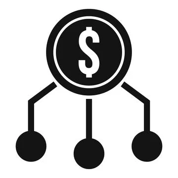 Restructuring money icon, simple style Stock Illustration
