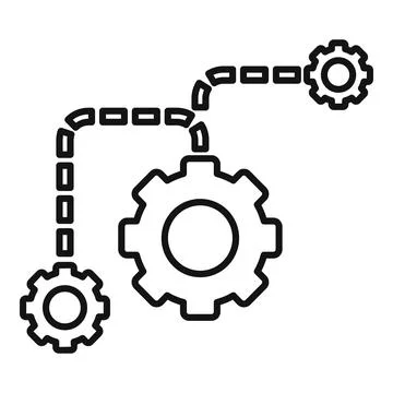 Restructuring process icon, outline style Stock Illustration