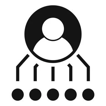 Restructuring profile icon, simple style Stock Illustration