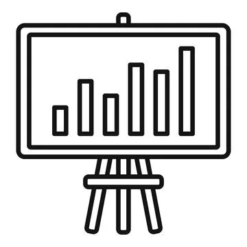Restructuring report icon, outline style Stock Illustration