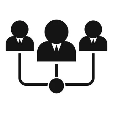 Restructuring team icon, simple style Stock Illustration
