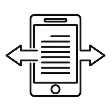 Restructuring text icon, outline style Stock Illustration