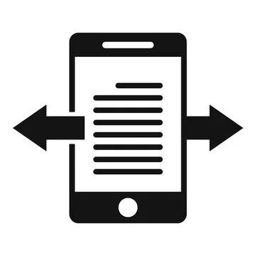 Restructuring text icon, simple style Stock Illustration